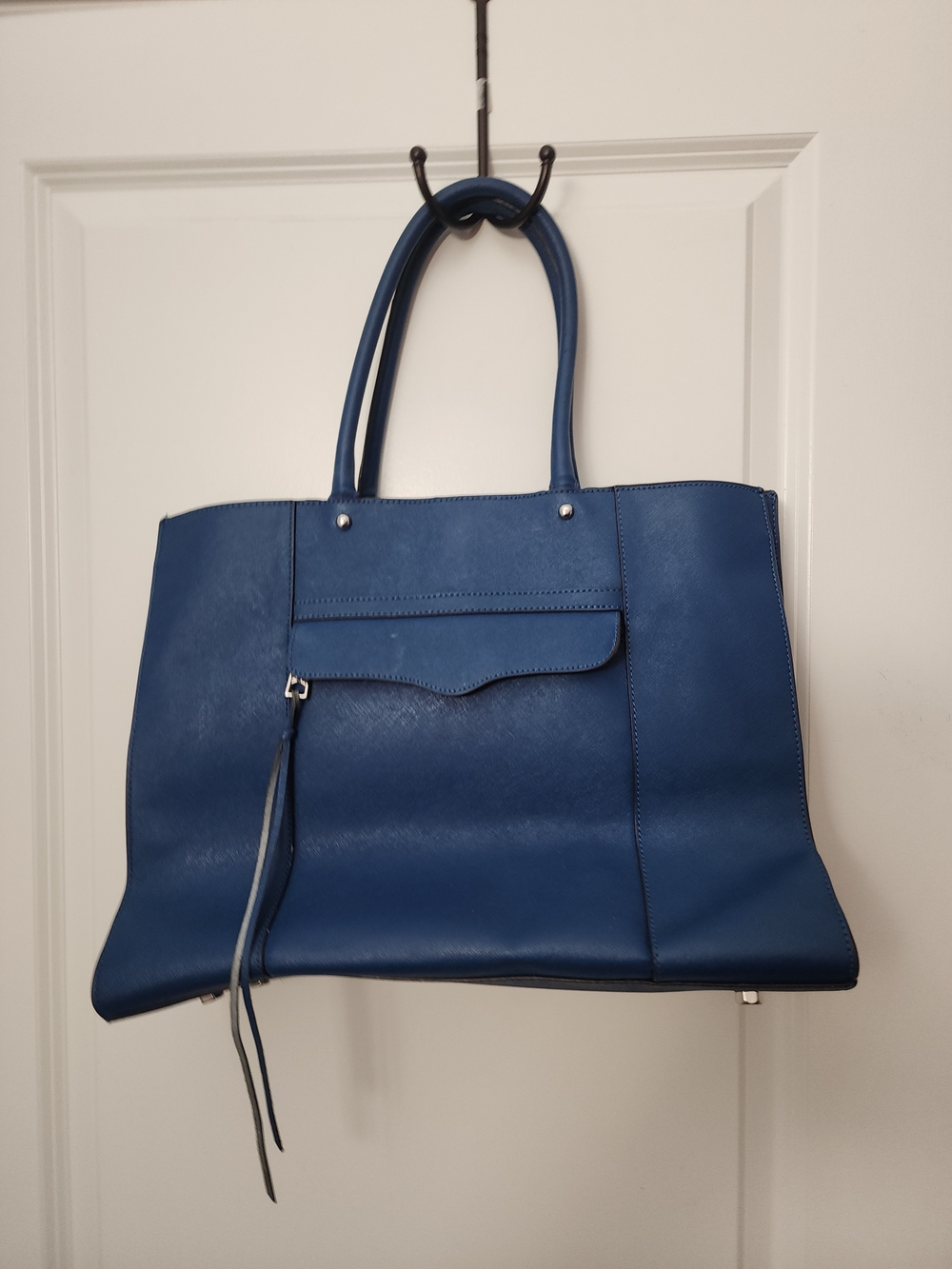 Rebecca Minkoff Mab Blue  Saffiano Leather Tote